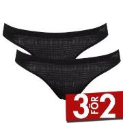 Sloggi Trosor 4P ZERO Motion Mini Brief Svart polyester Small Dam