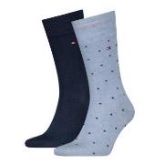 Tommy Hilfiger Strumpor 2P Men Dot Socks Marin/Blå Strl 39/42 Herr