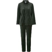Damella Velour Plain Suit Mörkgrön Medium Dam