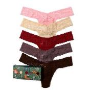 Hanky Panky Trosor 5P Signature Lace Low Rise Thong Rosa/Brun nylon On...
