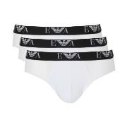 Armani Stretch Jersey Briefs With Logo Kalsonger 3P Vit bomull Small H...