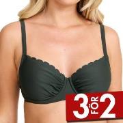 Damella Grace Wavy Bikini Bra Mörkgrön B/C 38 Dam