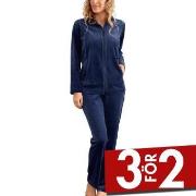 Damella Velour Plain Suit Marin Small Dam