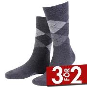 Amanda Christensen Strumpor True Ankle Argyle Sock Antracit Strl 39/42...