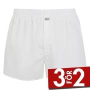 Jockey Kalsonger Woven Poplin Boxer Shorts Vit bomull Small Herr