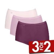 Sloggi Trosor 3P Basic Plus Maxi Colored Ljusrosa bomull 38 Dam