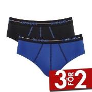 Sloggi Kalsonger 2P For Men Start Midi Marin/Blå bomull Small Herr