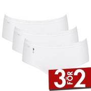 Sloggi Trosor 3P Pearl Midi Vit bomull 38 Dam