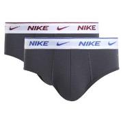 Nike Kalsonger 2P Everyday Cotton Stretch Brief Grå bomull Small Herr