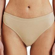 Bread and Boxers Cotton Thong Trosor 2P Beige ekologisk bomull Small D...