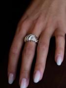 Muli Collection - Ringar - Silver - Retro Croissant Ring - Smycken - R...
