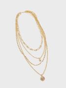 Pieces - Halsband - Gold Colour - Pcmarina F Combi Necklace - Smycken ...