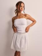 Only - Minikjolar - Bright White - Onllou Life Emb Flowy Skirt Ptm - K...