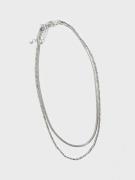 Pieces - Halsband - Silver Colour - Pckapolina 2-Pack Necklace Flow - ...