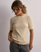 Object Collectors Item - Beige - Objnoelle S/S Knit T-Shirt Noos