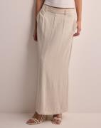 Object Collectors Item - Beige - Objsanne Re Mw Ankle Skirt Noos