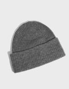 Selected Femme - Grå - Slfmaline Knit Beanie Noos