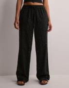 Pieces - Svart - Pcwendy Mw Broderie Angalise Pant D