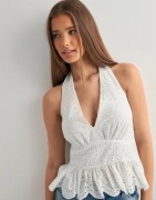 Neo Noir - Vit - Ribbi Halter Neck Top