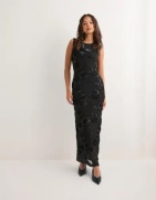 Neo Noir - Svart - Tiranna Big Flower Mesh Dress