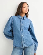 Pieces - Blå - Pcritt Ls Denim Shirt