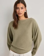 Nelly - Grön - Effortless Knit LS Sweater