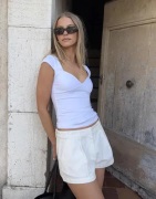 Nelly - Vit - Sweetheart Cap Sleeve Top