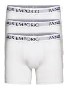 Panos Emporio 3Pk Base Bamboo Boxer Boxerkalsonger White Panos Emporio