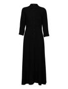 Yassavanna Long Shirt Dress S. Maxiklänning Festklänning Black YAS