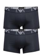 Mens Knit 2Pack Boxe Boxerkalsonger Blue Emporio Armani