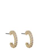 Clarissa Small Oval Ear G/Clear Accessories Jewellery Earrings Hoops G...