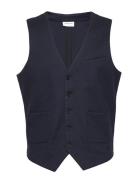 Superflex Knitted Waistcoat Kostymväst Navy Lindbergh