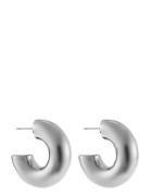 Ivy Chunky Hoops, Steel Accessories Jewellery Earrings Hoops Silver By...