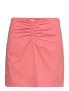 Sally Linen Skirt Kort Kjol Pink Gina Tricot