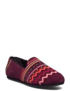 Hums Color Zigzag Loafer Slippers Tofflor Red Hums