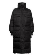 W. Balloon Sleeve Puffer Coat Fodrad Rock Black Svea