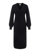 Objmalena L/S Knit Dress Maxiklänning Festklänning Black Object