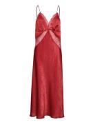 Lace Camisole Dress Maxiklänning Festklänning Red Mango