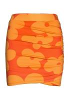 Skirt Kort Kjol Orange Barbara Kristoffersen By Rosemunde