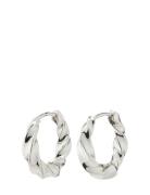 Taffy Recycled Medium Swirl Hoop Earrings Silver-Plated Accessories Je...