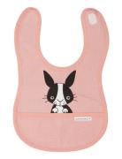 Geggamoja Bib Grey Cloud Rosa