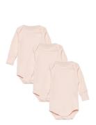 Copenhagen Colors 3 Pack Rib Jersey Long Sleeve Body Rosa