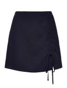 Onlnova Lux May Ruching Skirt Solid Ptm Kort Kjol Navy ONLY