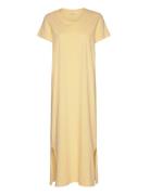 Rebekka Dress Gots Maxiklänning Festklänning Yellow Basic Apparel