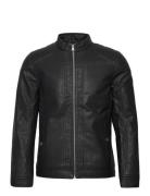 Fake Leather Jacket Läderjacka Skinnjacka Black Tom Tailor
