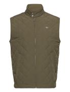 GANT Quilted Windcheater Vest Khaki Green