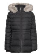 Tyra Down Jacket With Fur Fodrad Jacka Black Tommy Hilfiger