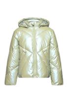 Kogjodie Metallic Hood Puffer Cp Otw Fodrad Jacka Green Kids Only