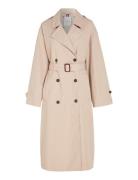 Cotton Relaxed Trench Trench Coat Rock Beige Tommy Hilfiger