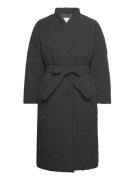 Naria Padded Wrap Coat Fodrad Rock Black Minus